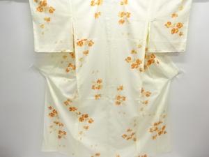 未使用品　駒絽草花模様小紋着物